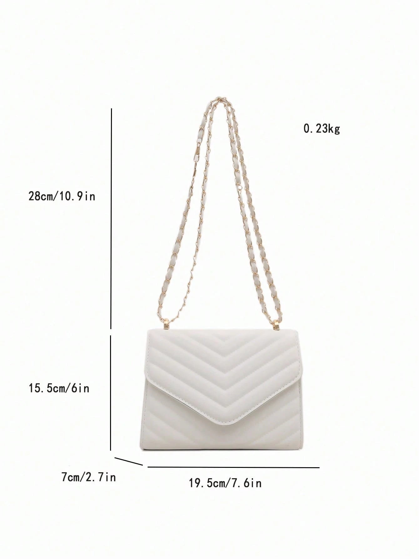 Mini Chevron Chain Flap Square Bag