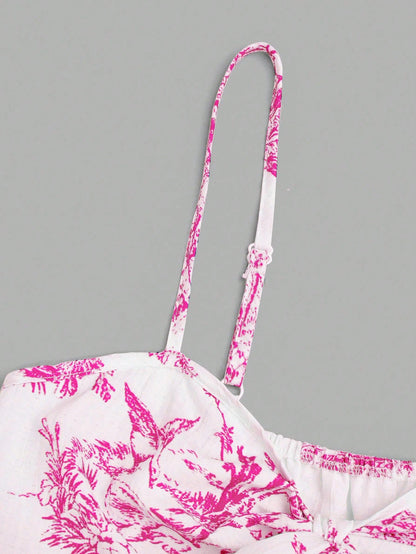 GlowEve Women's Textured Print Fitted Camisole, Elegant For Vacation, Commute, And Daily Wear