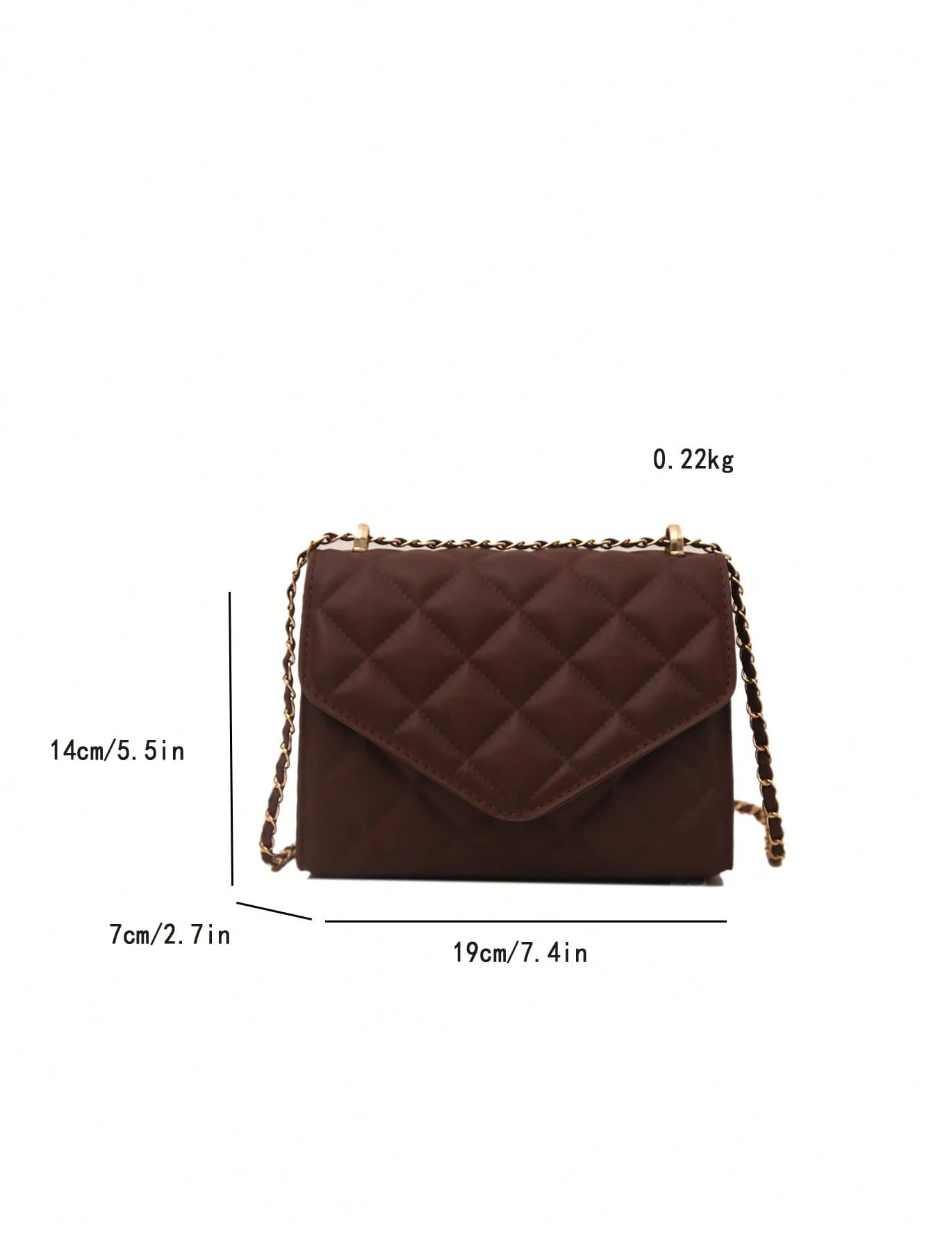 Mini Chevron Chain Flap Square Bag
