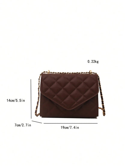 Mini Chevron Chain Flap Square Bag