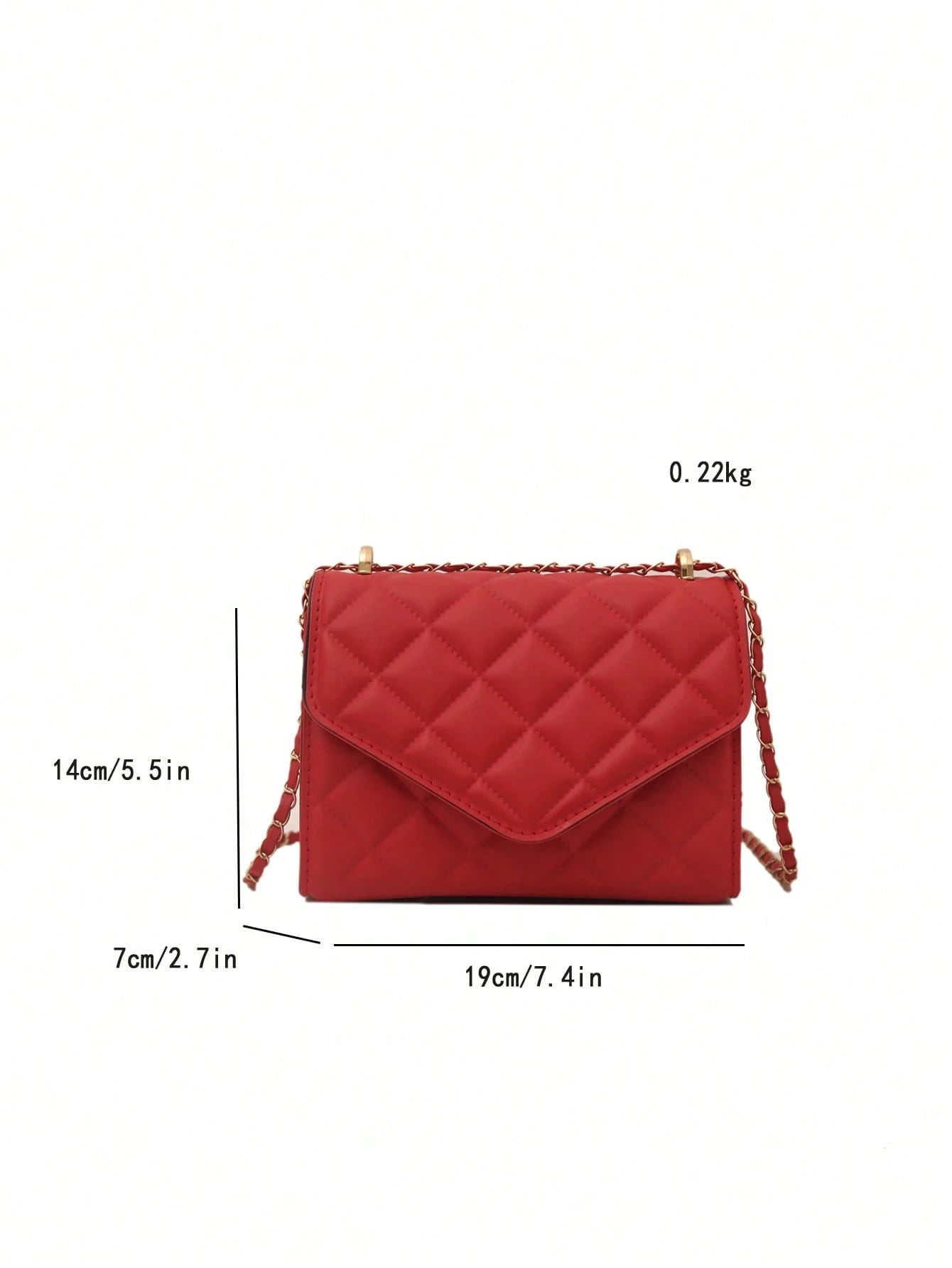 Mini Chevron Chain Flap Square Bag