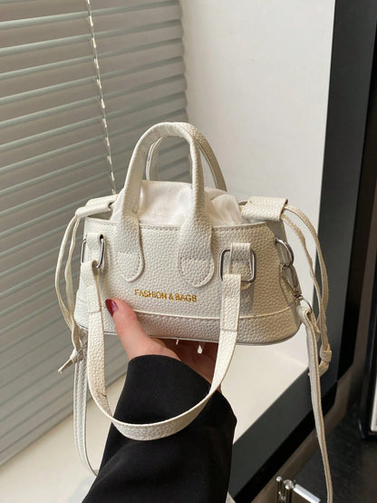 Crocodile Embossed Bucket Bag Mini Drawstring Design Funky