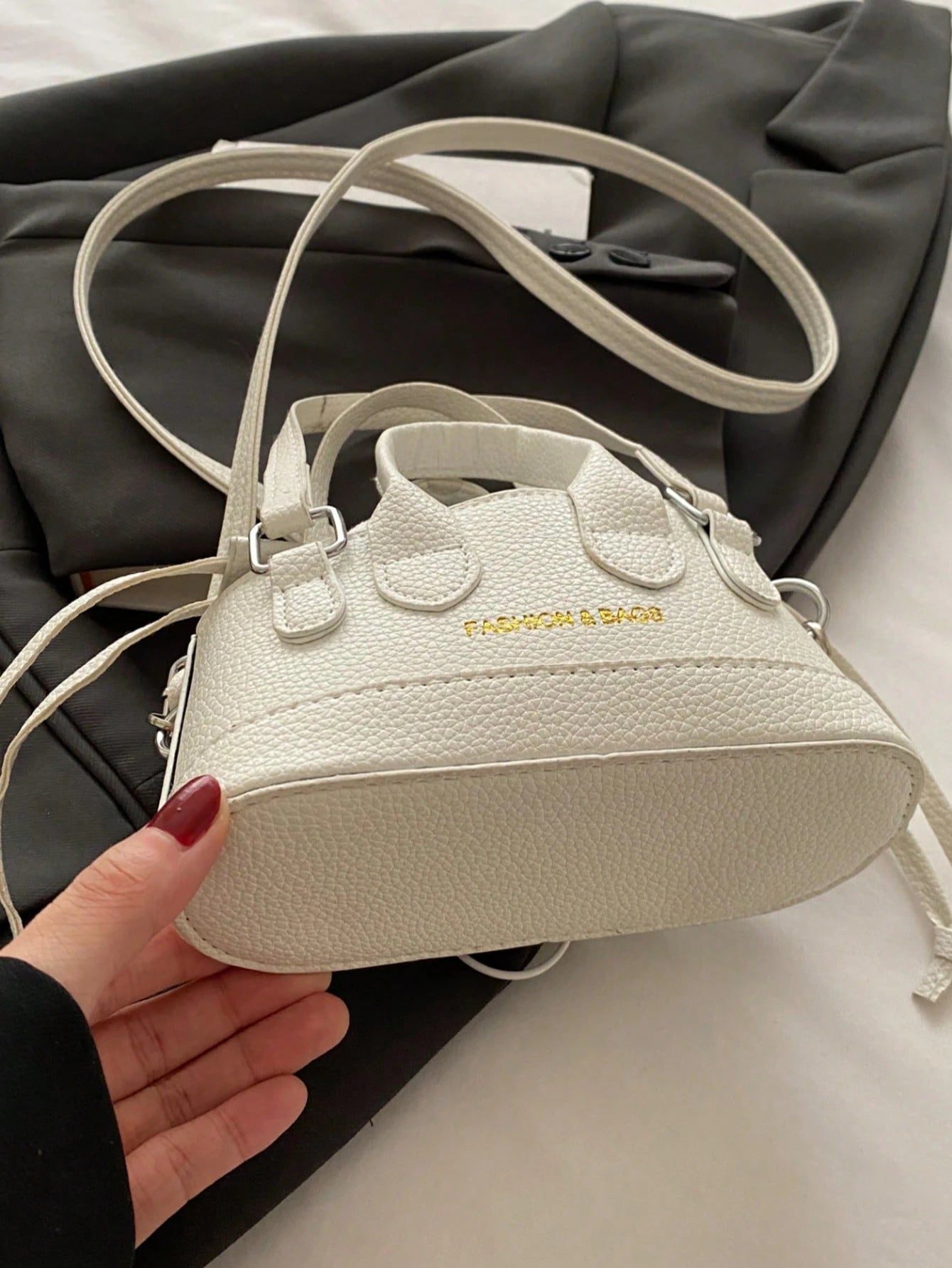 Crocodile Embossed Bucket Bag Mini Drawstring Design Funky