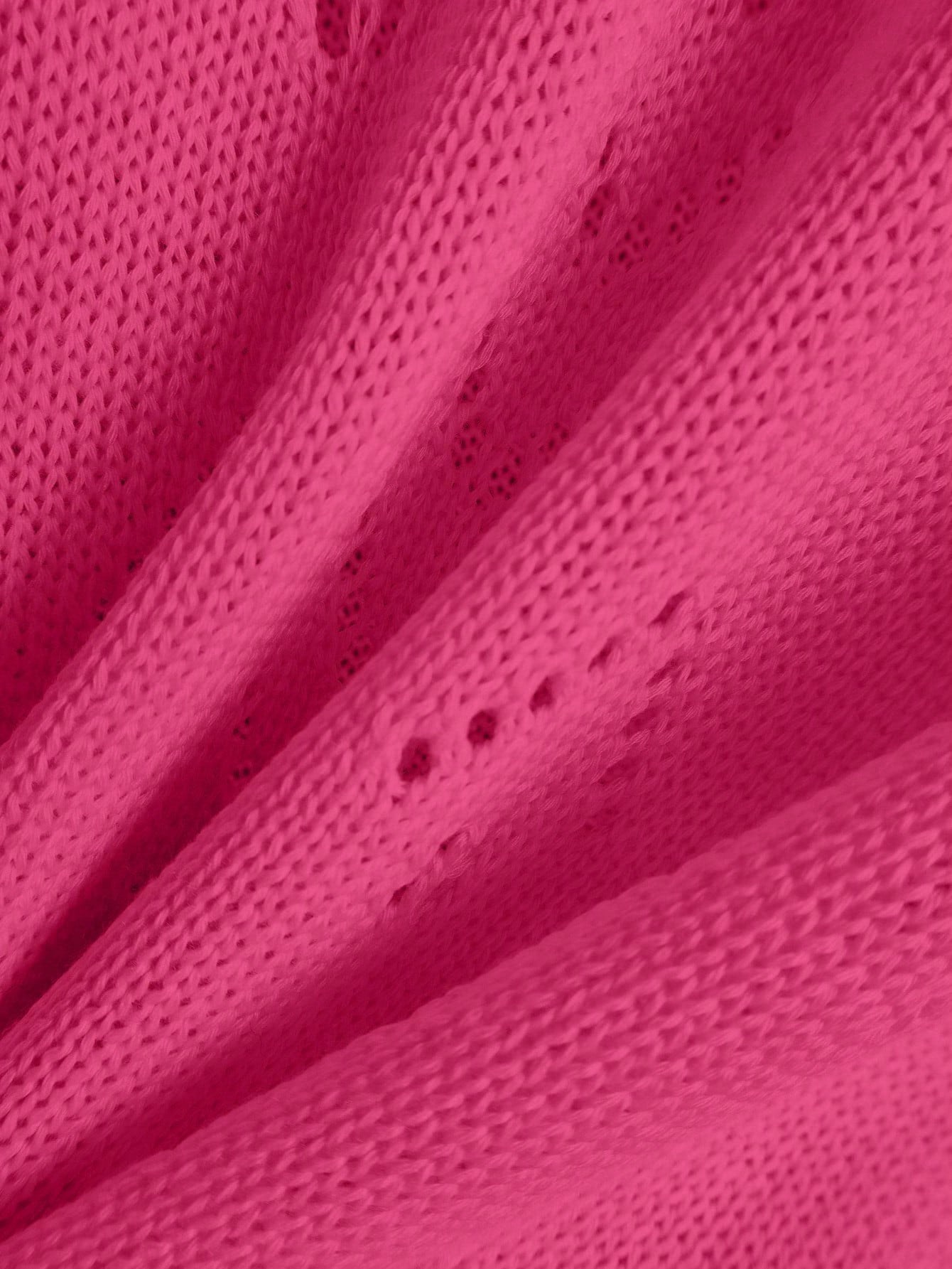 EMERY ROSE Women's Vacation Casual Solid Color Hollow Out Knit Top