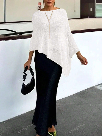 Fashionable & Elegant Loose Knit Cardigan Shawl, Women, Oversized Fit, Lightweight, Stylish, Suitable For Spring/Summer Everyday, Casual Travel, Beach