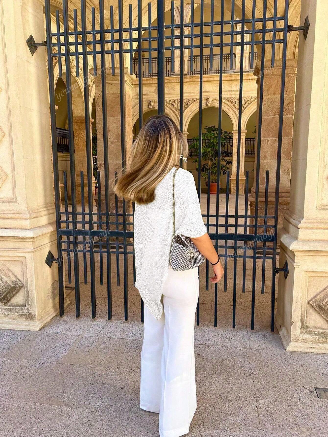 Fashionable & Elegant Loose Knit Cardigan Shawl, Women, Oversized Fit, Lightweight, Stylish, Suitable For Spring/Summer Everyday, Casual Travel, Beach