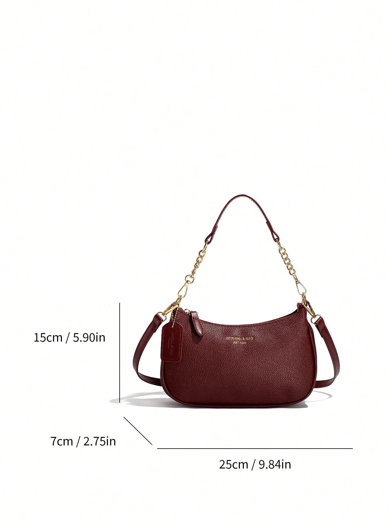 1pc Solid Color PU Leather Shoulder Bag For Women, Versatile Crossbody Bag For Commuting, Adjustable Shoulder Strap