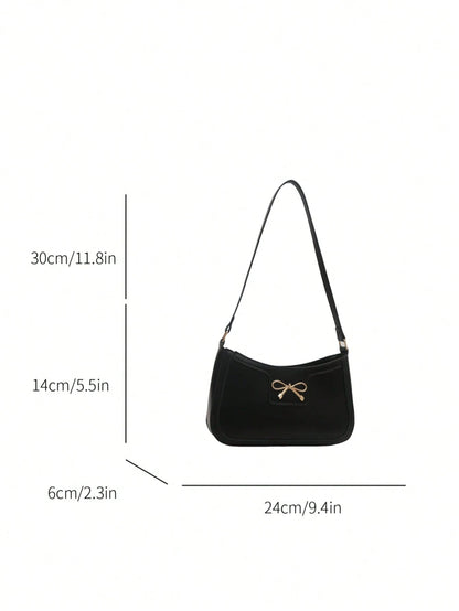 Elegant Crescent-Shaped Underarm Shoulder Bag For Women, Chic Casual Fashion, Solid Color Underarm Bag