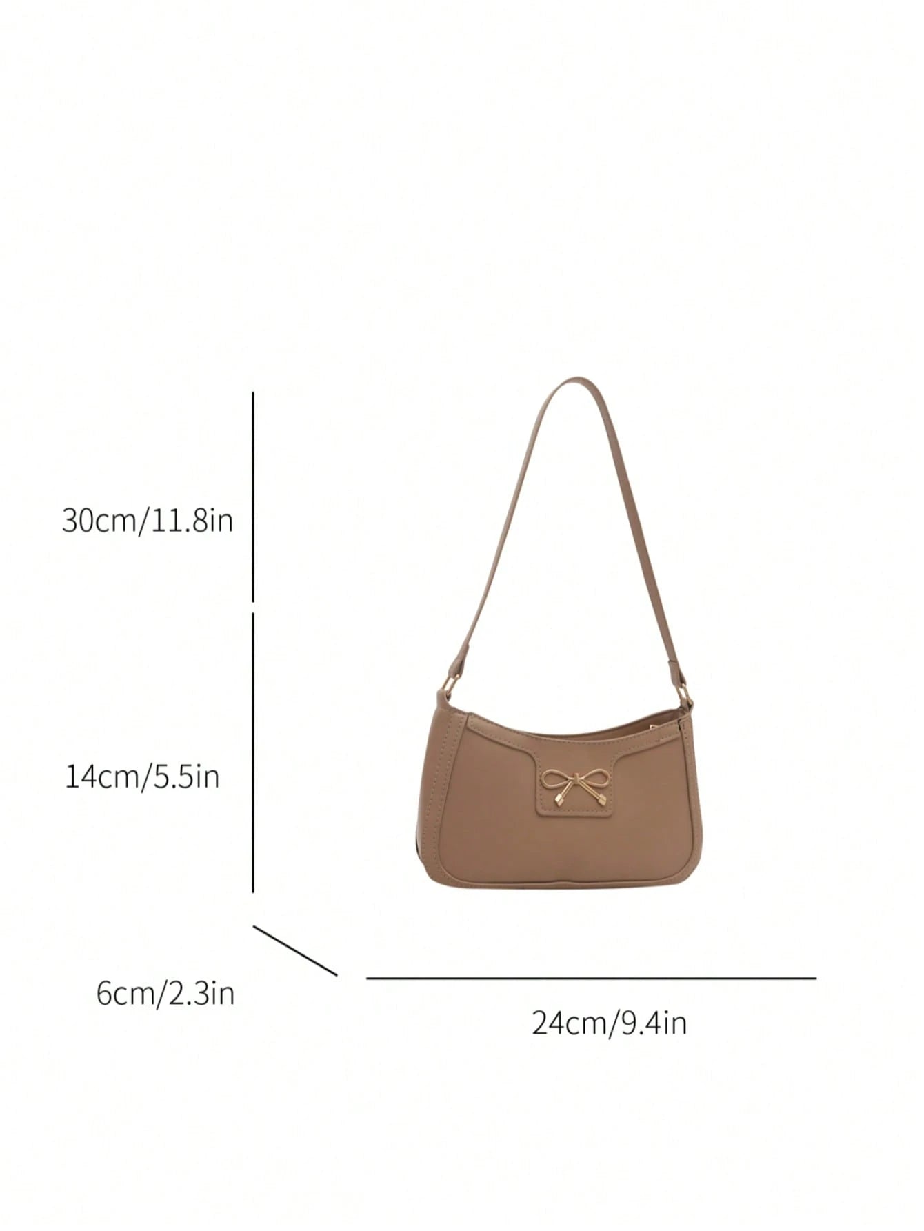 Elegant Crescent-Shaped Underarm Shoulder Bag For Women, Chic Casual Fashion, Solid Color Underarm Bag
