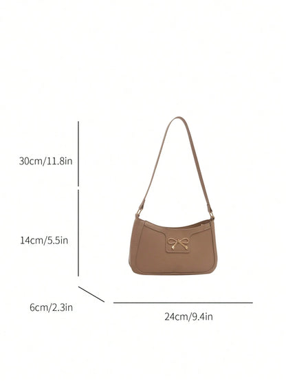 Elegant Crescent-Shaped Underarm Shoulder Bag For Women, Chic Casual Fashion, Solid Color Underarm Bag