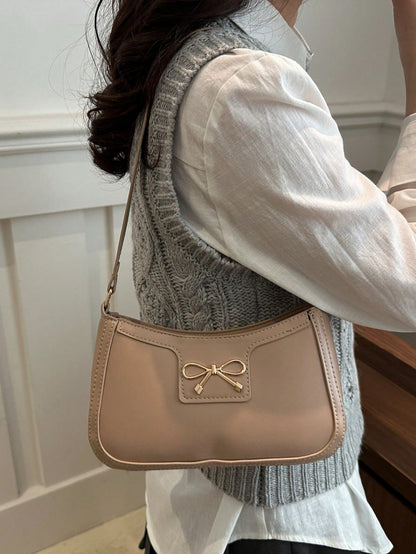 Elegant Crescent-Shaped Underarm Shoulder Bag For Women, Chic Casual Fashion, Solid Color Underarm Bag