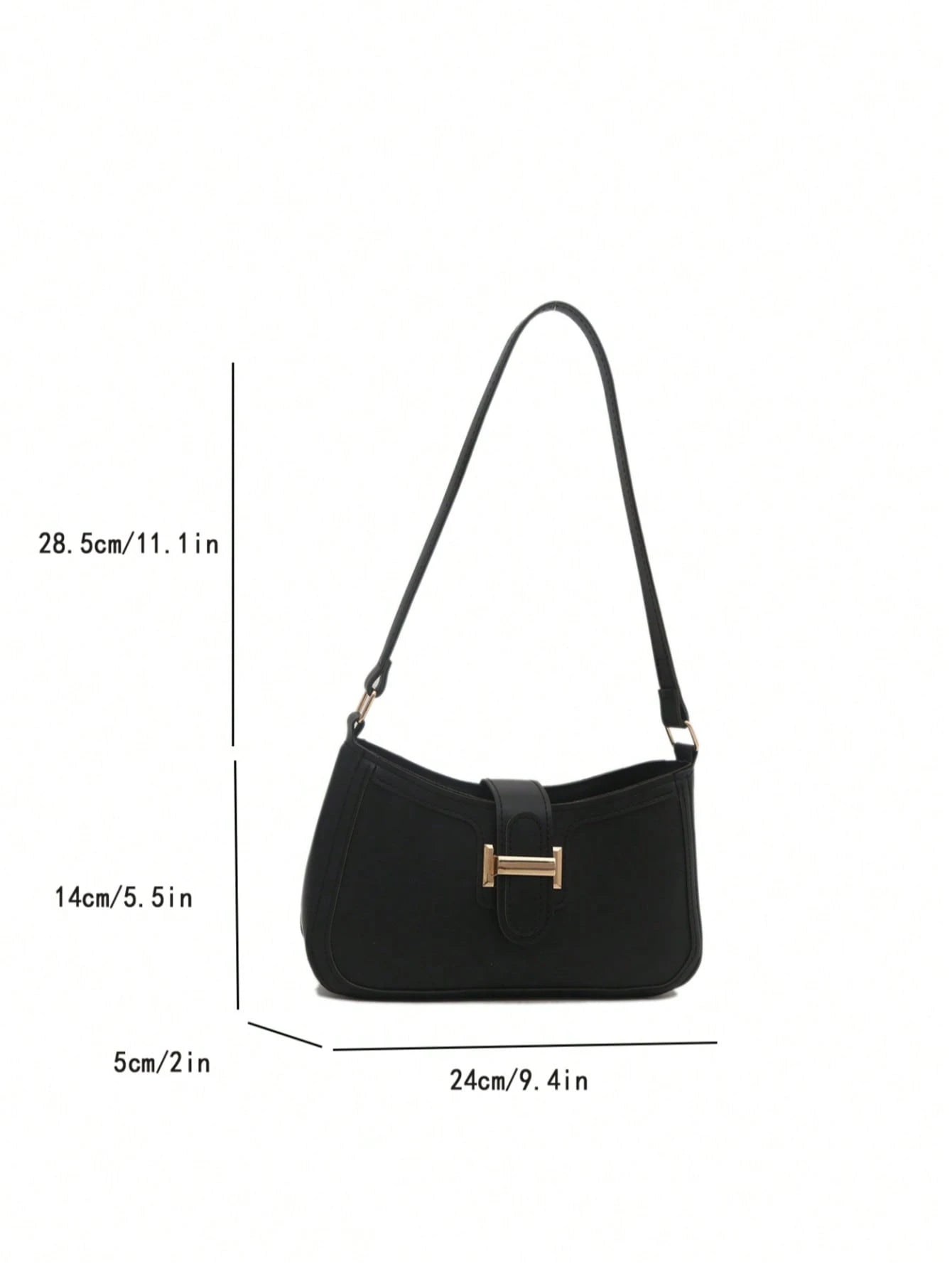 Elegant Crescent-Shaped Underarm Shoulder Bag For Women, Chic Casual Fashion, Solid Color Underarm Bag