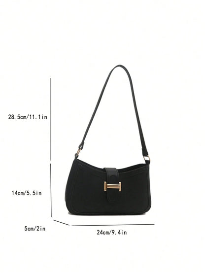 Elegant Crescent-Shaped Underarm Shoulder Bag For Women, Chic Casual Fashion, Solid Color Underarm Bag