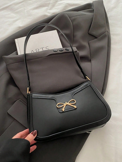 Elegant Crescent-Shaped Underarm Shoulder Bag For Women, Chic Casual Fashion, Solid Color Underarm Bag