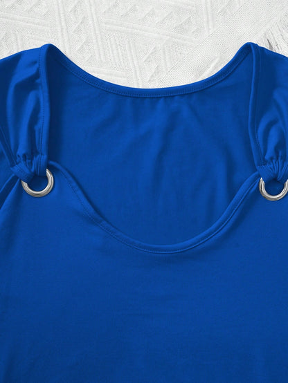 INAWLY Women's Metallic Button Decorated Tank Top For Summer