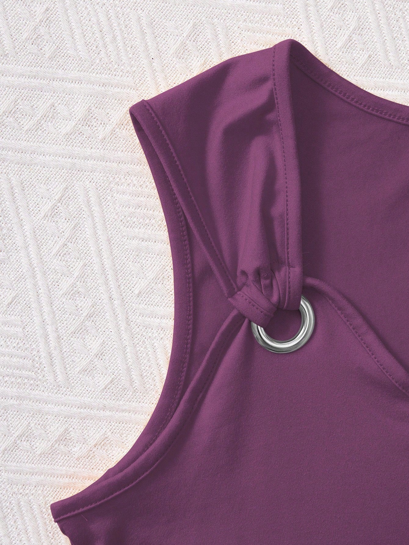 INAWLY Women's Metallic Button Decorated Tank Top For Summer