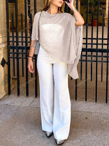 Fashionable & Elegant Loose Knit Cardigan Shawl, Women, Oversized Fit, Lightweight, Stylish, Suitable For Spring/Summer Everyday, Casual Travel, Beach