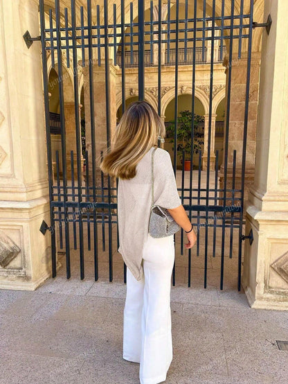 Fashionable & Elegant Loose Knit Cardigan Shawl, Women, Oversized Fit, Lightweight, Stylish, Suitable For Spring/Summer Everyday, Casual Travel, Beach