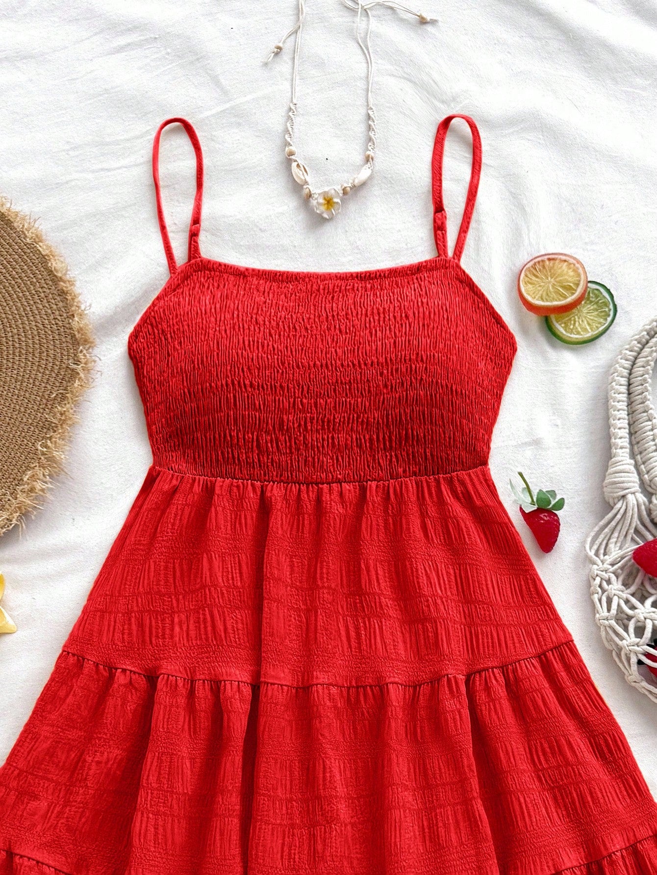 Soleia WYWH Women Spring Break Solid Ruffle Hem Cami Blue Dress,Summer Dresses For Women