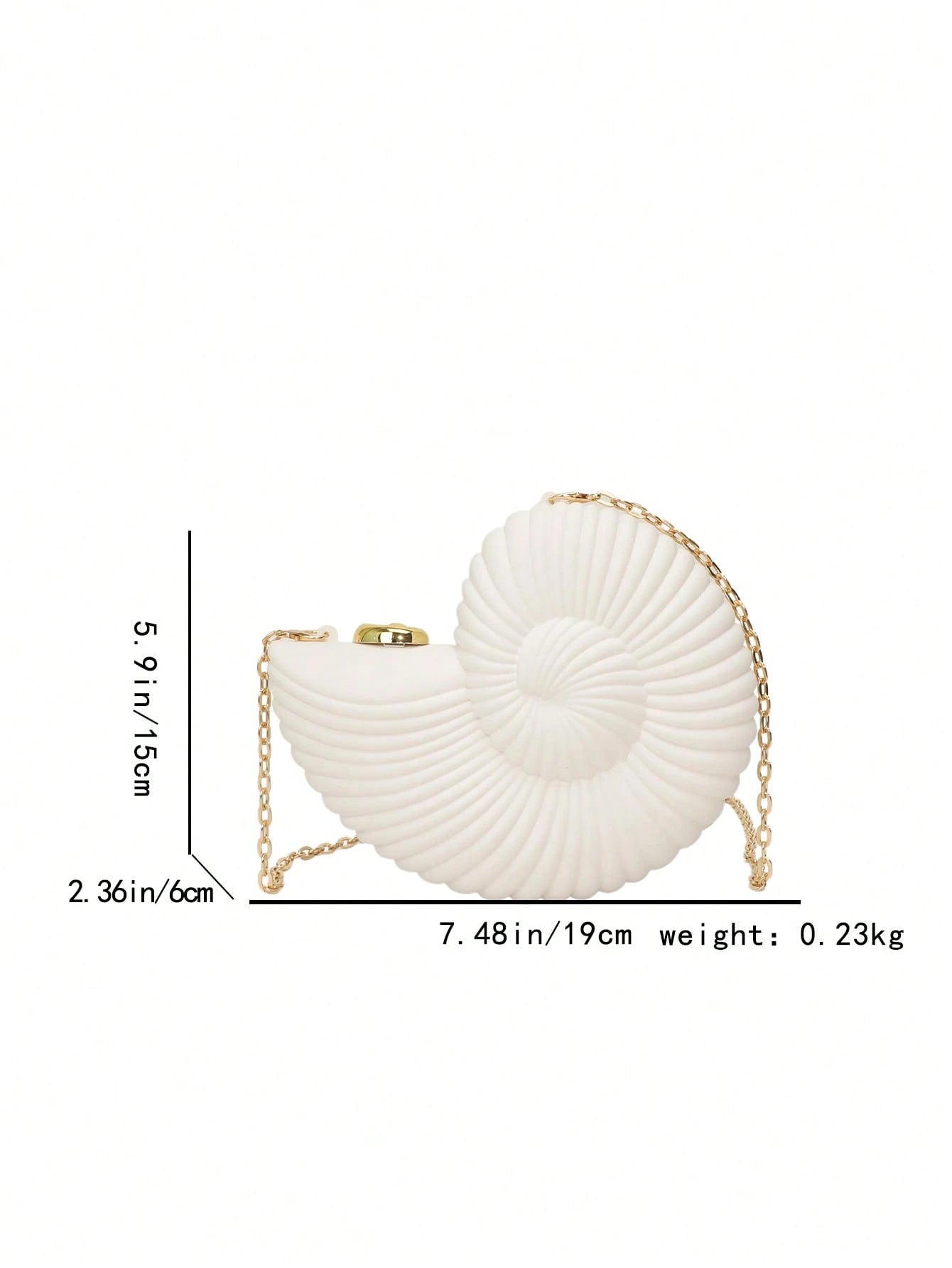 2025 Golden Conch Shaped Shoulder Bag, Detachable Shoulder Strap, Fashionable Lipstick Pouch, Elegant And Fashionable Shoulder Bag, Suitable For Evening Outings