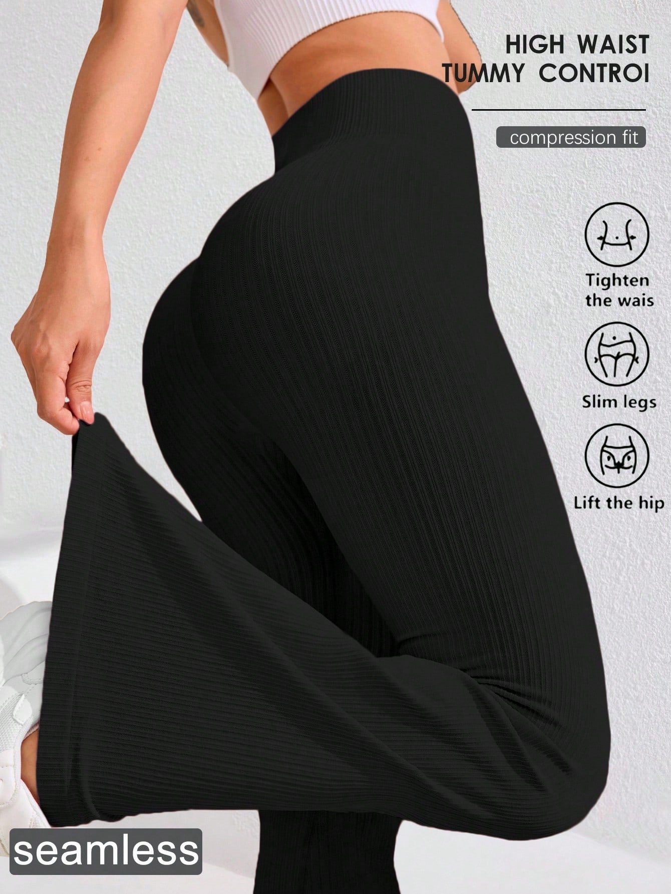 Gameset SHEIN Sport Women's High Waist Flare Seamless Yoga Leggings