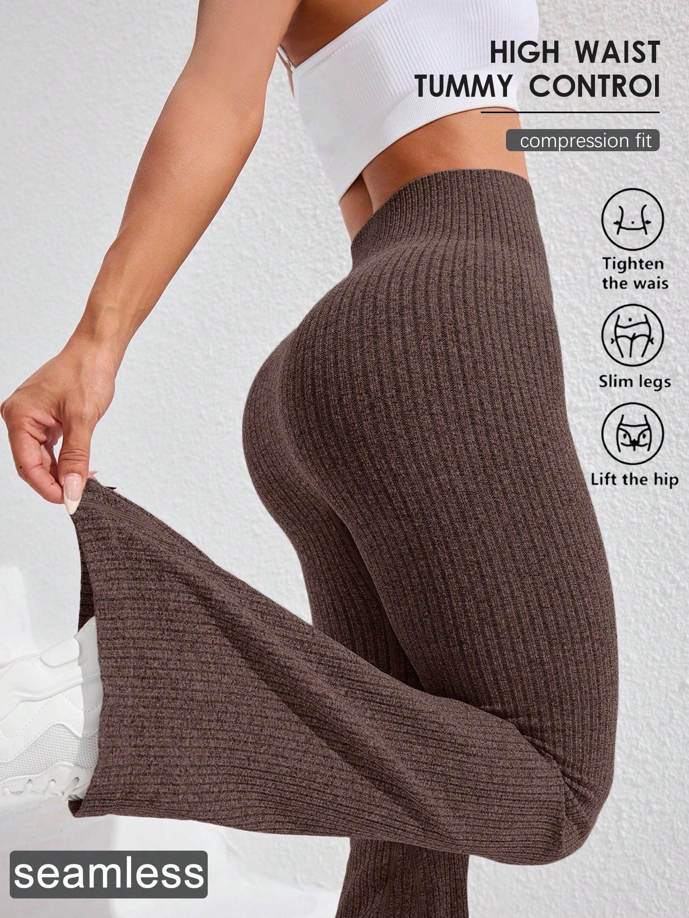 Gameset SHEIN Sport Women's High Waist Flare Seamless Yoga Leggings