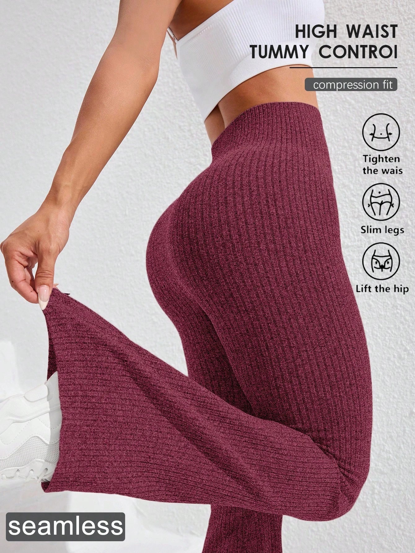 Gameset SHEIN Sport Women's High Waist Flare Seamless Yoga Leggings