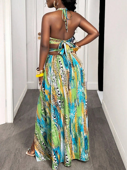 BamGleam BamGleam New Spring/Summer Women All-Match Casual Leopard Print Dress Suitable For Music Festivals, Easter, Nashville, Boho, Birthdays, Graduation, Daily Wear, Vacation, Cruise Travel, Beach, Sunbathing