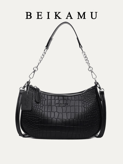 1pc Solid Color PU Leather Shoulder Bag For Women, Versatile Crossbody Bag For Commuting, Adjustable Shoulder Strap