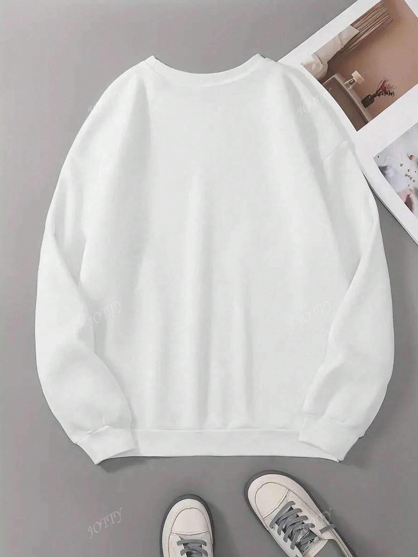 Graphic Turtle And Ocean Print Fall Pullover, Casual Crew Neck Long Sleeve High Quality Fleece Sweatshirt For Women