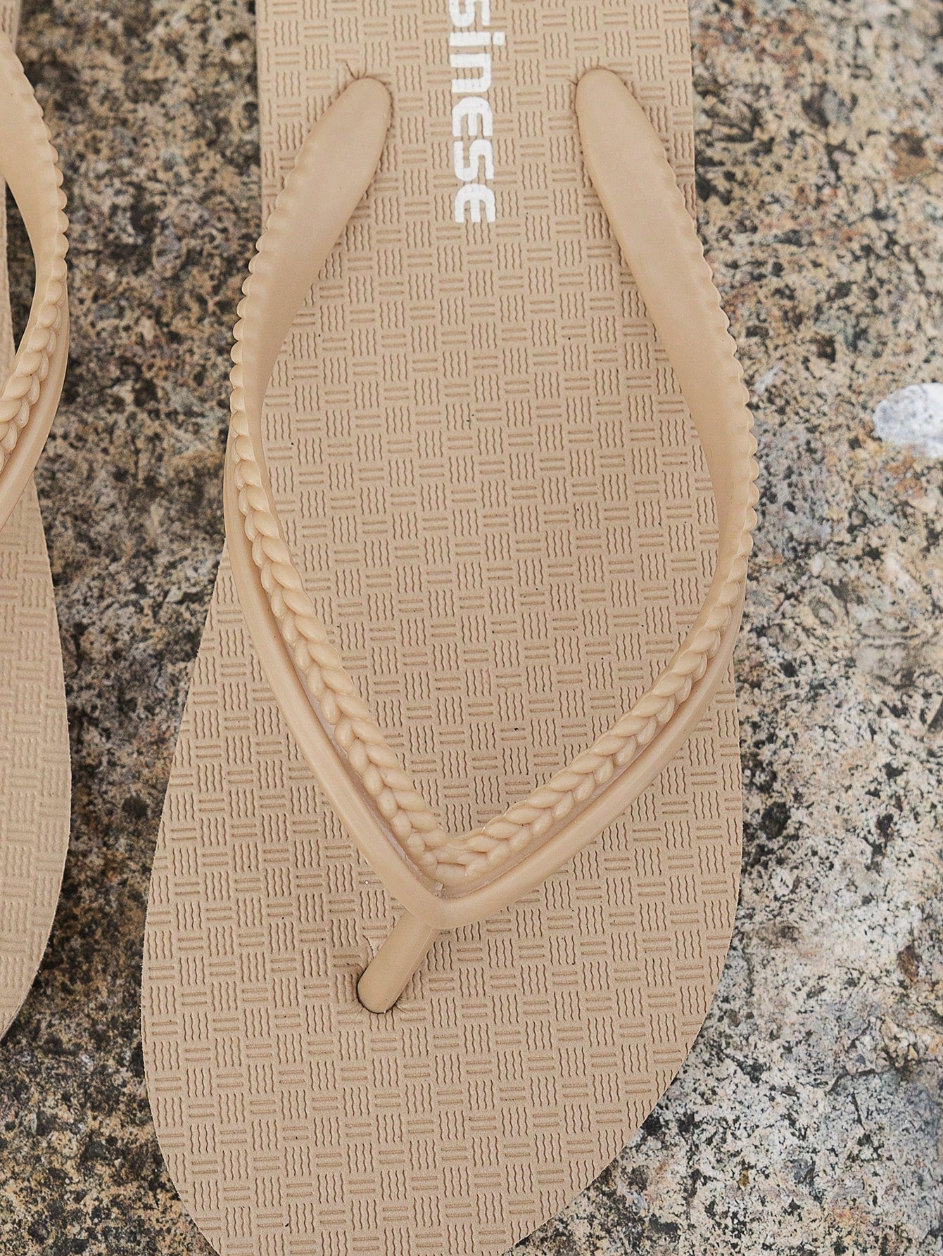 Women's Thick-bottomed Slip-resistant Flip Flops With Toe Thongs For Outdoor Activities, Swimming & Water Leisure, Waterproof Eva Material