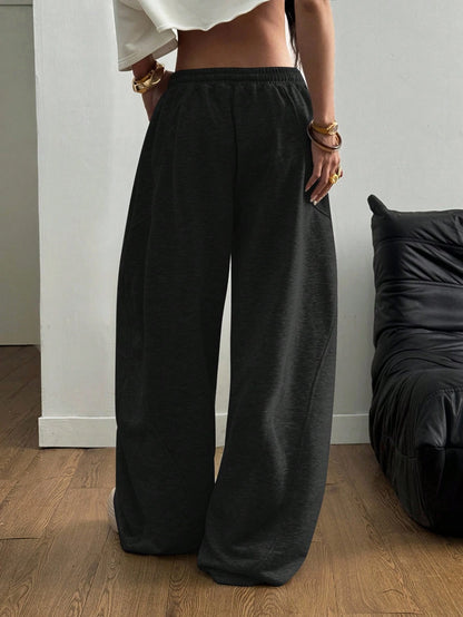 Coolane Women's Fall/Winter Streetwear Going Out Back To School Break Oversized Elastic Waistband Comfortable Grey Scimitar Pants