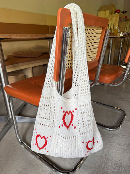 Summer New Style Lady Daily Use Lightweight Tote Bags Sea Turtle Pattern Hollowed Out Knitted Crochet Beach Shopping Bags,Summer Bag,Holiday,Vacation, Perfectly Matching With Crochet Set