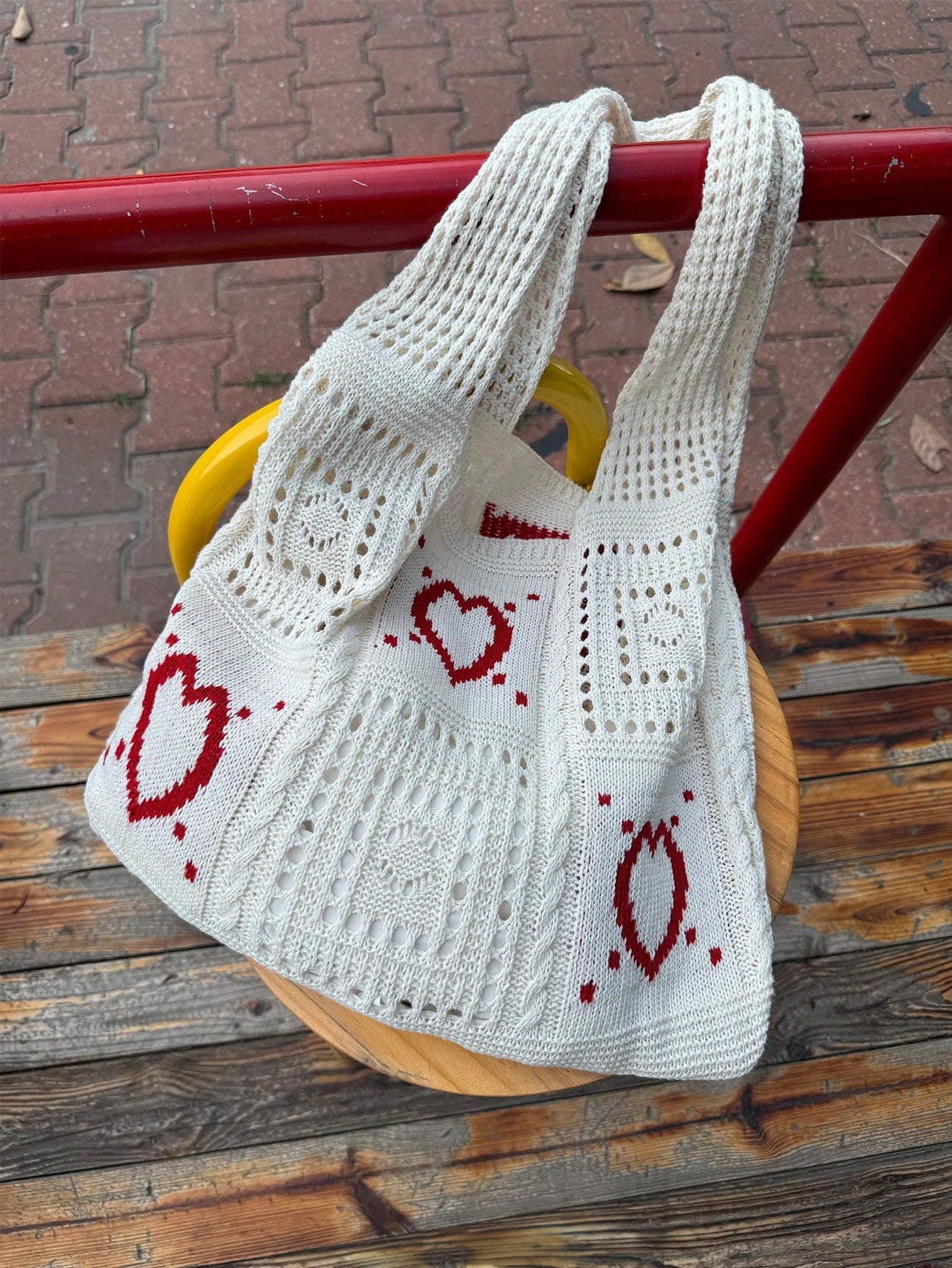 Summer New Style Lady Daily Use Lightweight Tote Bags Sea Turtle Pattern Hollowed Out Knitted Crochet Beach Shopping Bags,Summer Bag,Holiday,Vacation, Perfectly Matching With Crochet Set