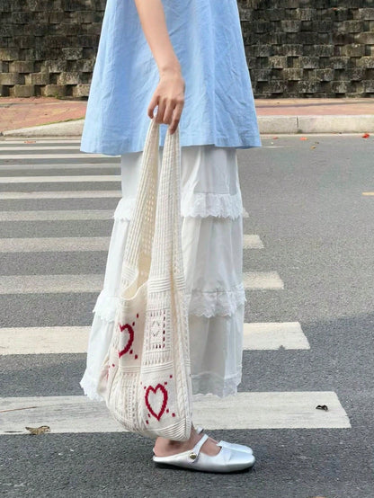 Summer New Style Lady Daily Use Lightweight Tote Bags Sea Turtle Pattern Hollowed Out Knitted Crochet Beach Shopping Bags,Summer Bag,Holiday,Vacation, Perfectly Matching With Crochet Set