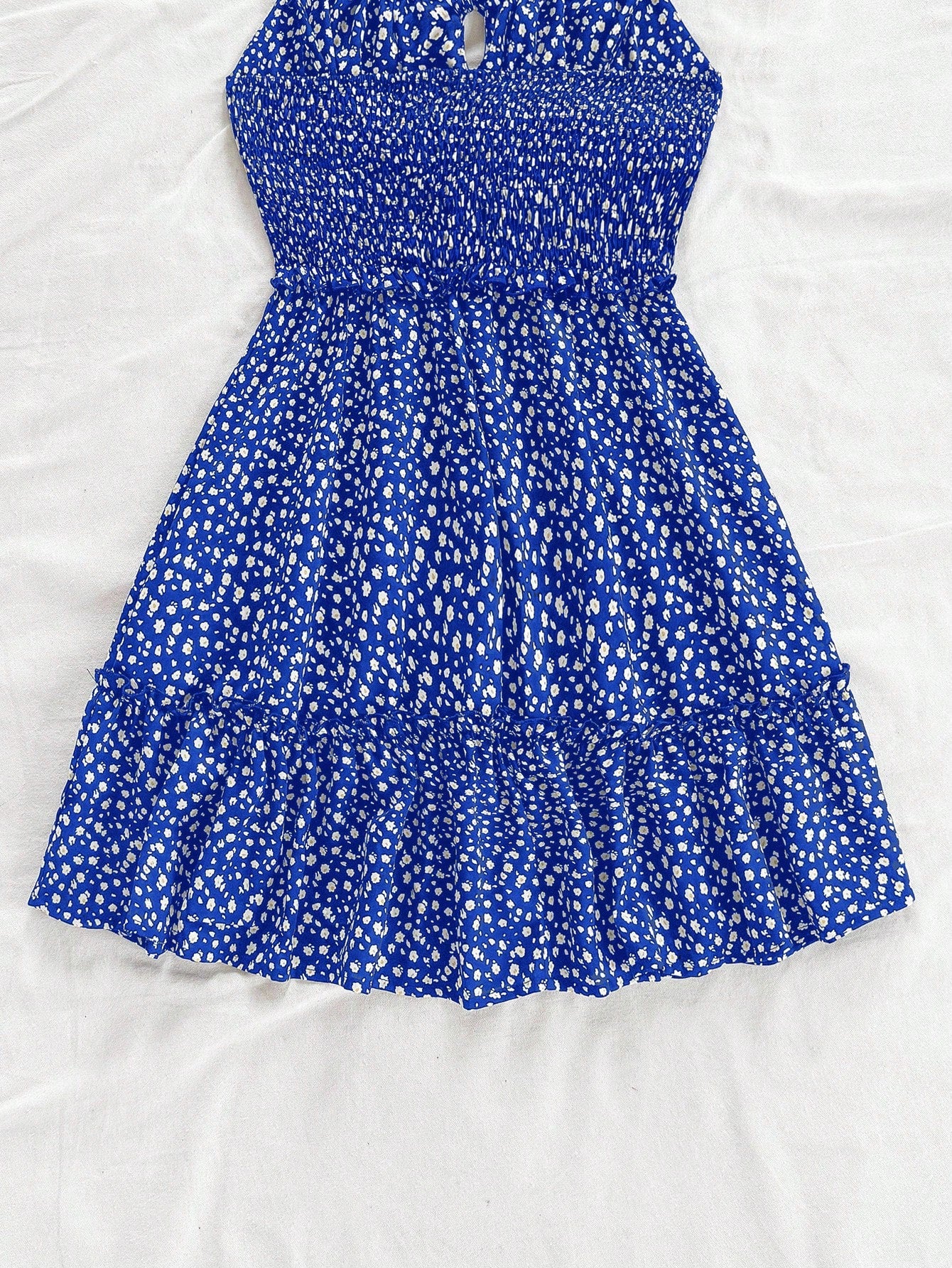 Soleia Women Casual Sleeveless Floral Print Dress With Gathered Waist For Vacation,Sun Dress,Summer Dresses For Women