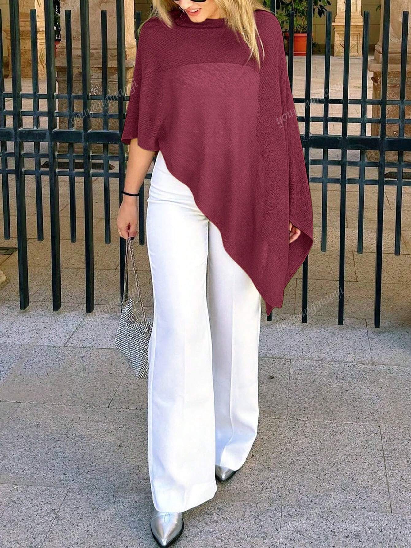 Fashionable & Elegant Loose Knit Cardigan Shawl, Women, Oversized Fit, Lightweight, Stylish, Suitable For Spring/Summer Everyday, Casual Travel, Beach