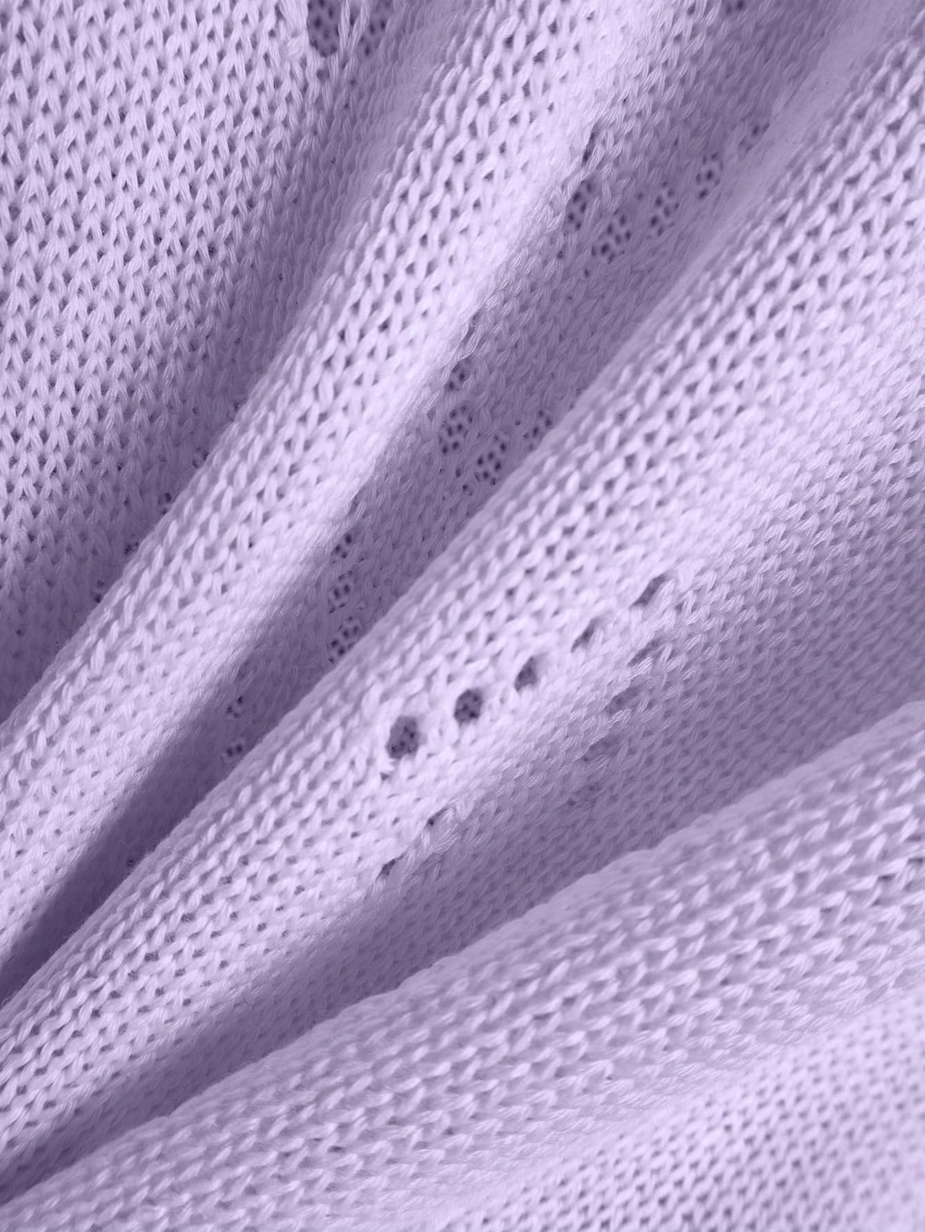 EMERY ROSE Women's Vacation Casual Solid Color Hollow Out Knit Top