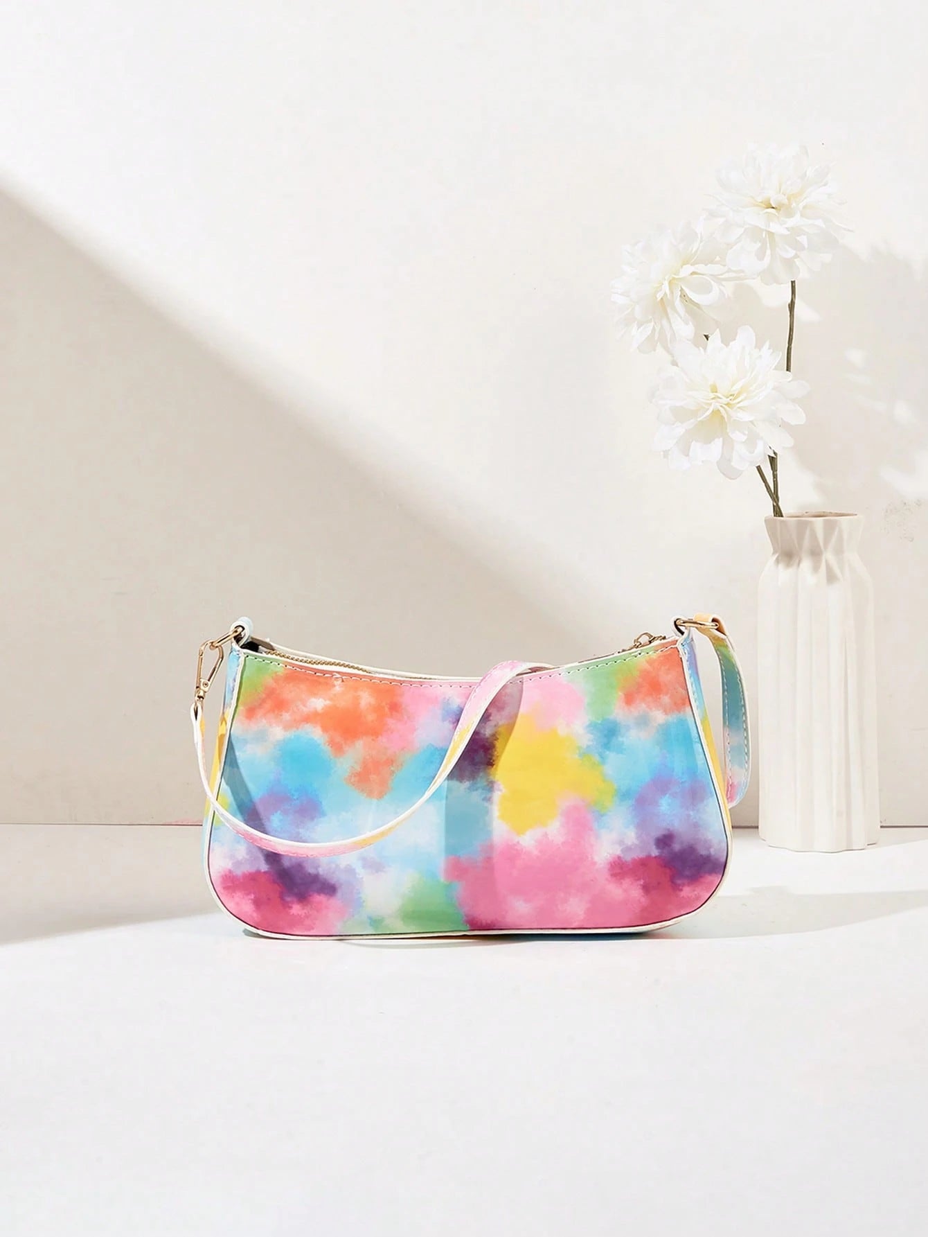 Artificial Patent Leather Minimalist Hobo Bag, Perfect For Music Festival