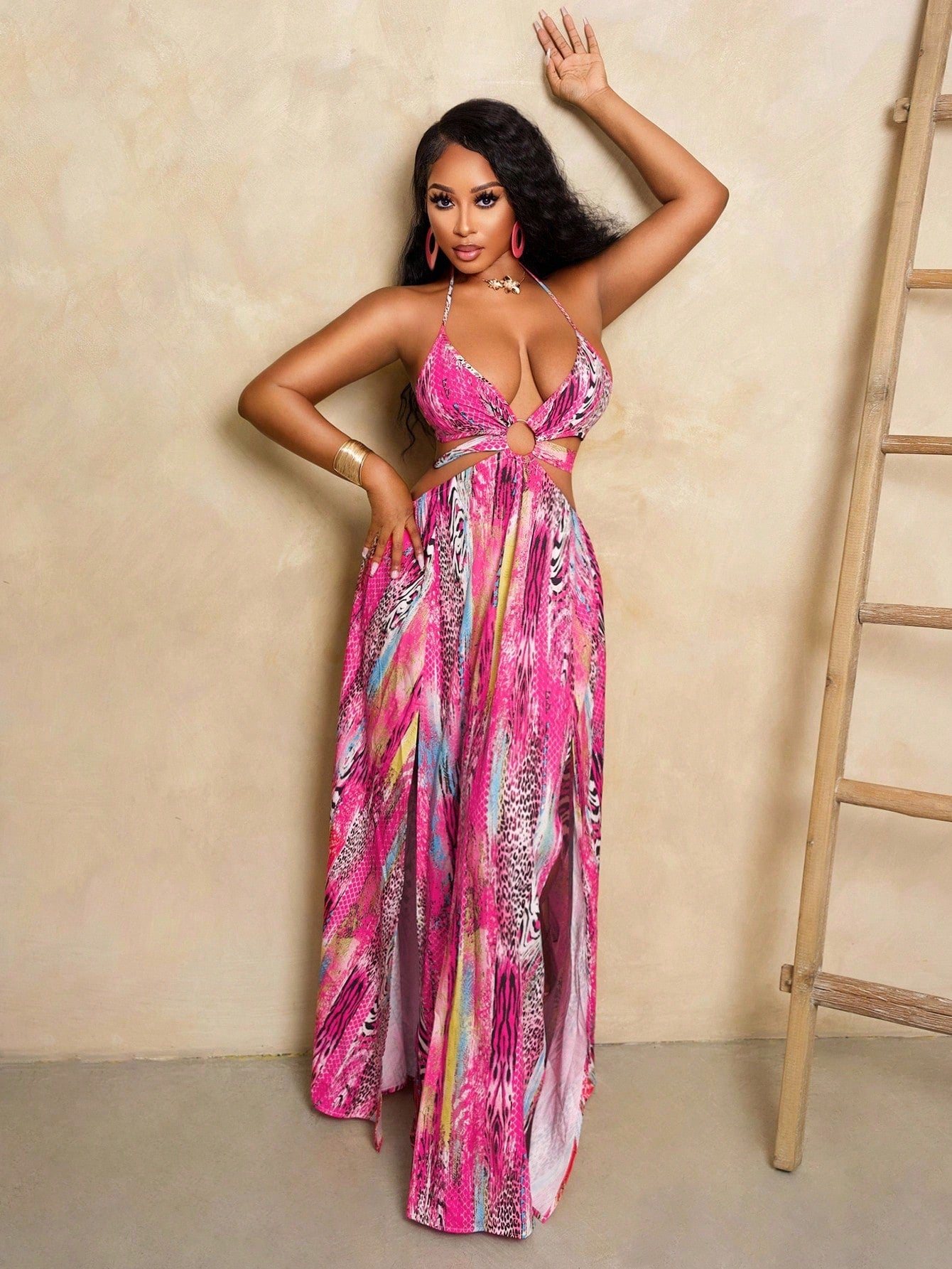 BamGleam BamGleam New Spring/Summer Women All-Match Casual Leopard Print Dress Suitable For Music Festivals, Easter, Nashville, Boho, Birthdays, Graduation, Daily Wear, Vacation, Cruise Travel, Beach, Sunbathing