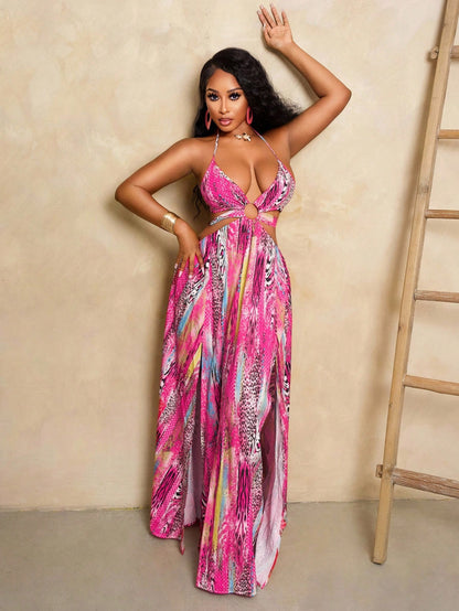 BamGleam BamGleam New Spring/Summer Women All-Match Casual Leopard Print Dress Suitable For Music Festivals, Easter, Nashville, Boho, Birthdays, Graduation, Daily Wear, Vacation, Cruise Travel, Beach, Sunbathing