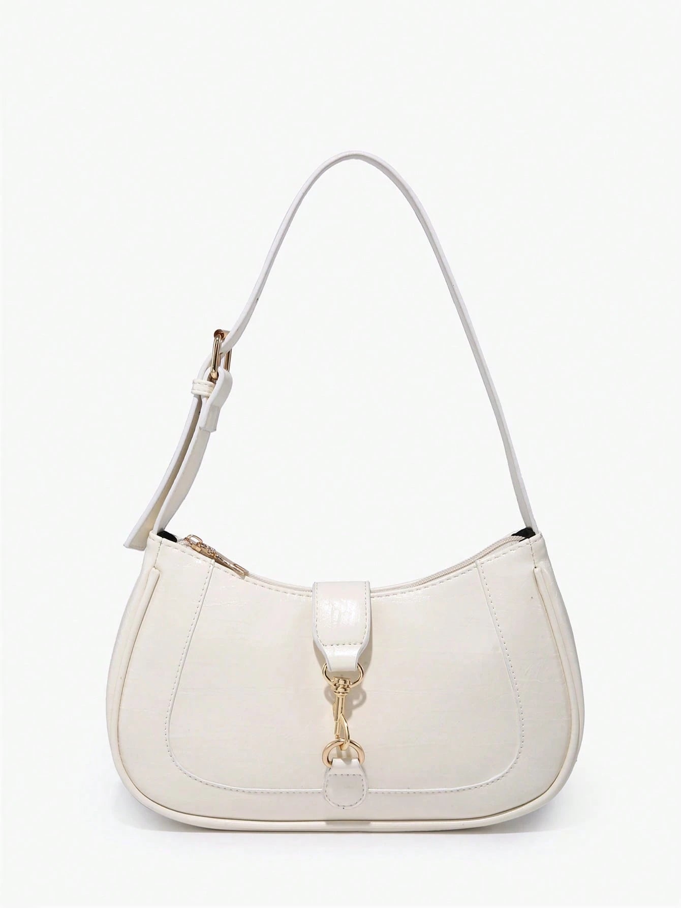 1pc Novachic Women Floral Fabric Casual Shoulder Bag, Zipper Closure, Vintage Style, Underarm Bag, Suitable For Various Occasions