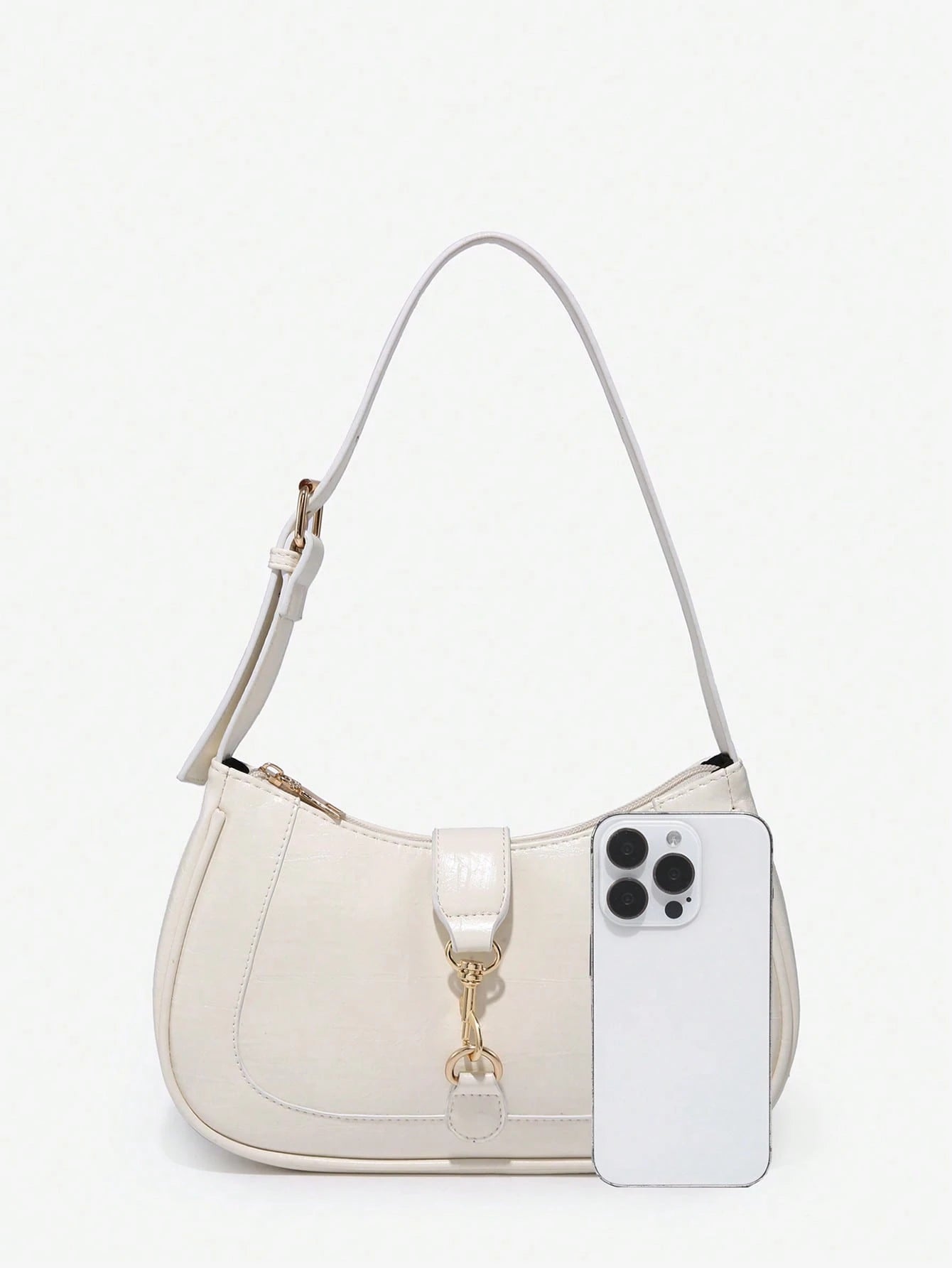 1pc Novachic Women Floral Fabric Casual Shoulder Bag, Zipper Closure, Vintage Style, Underarm Bag, Suitable For Various Occasions