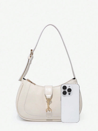 1pc Novachic Women Floral Fabric Casual Shoulder Bag, Zipper Closure, Vintage Style, Underarm Bag, Suitable For Various Occasions