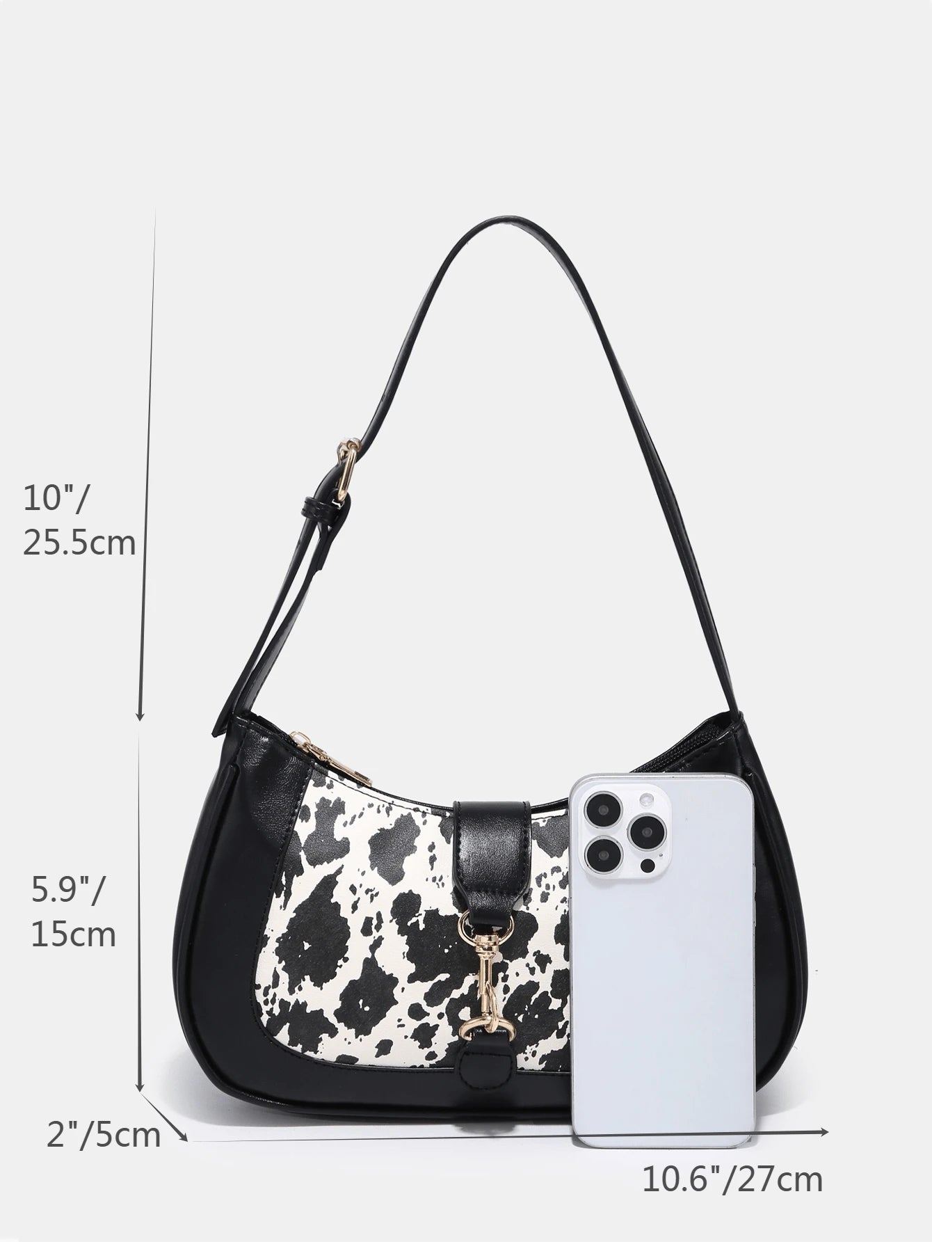 1pc Novachic Women Floral Fabric Casual Shoulder Bag, Zipper Closure, Vintage Style, Underarm Bag, Suitable For Various Occasions