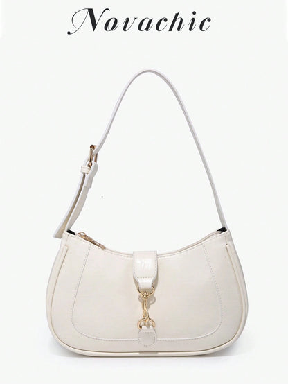 1pc Novachic Women Floral Fabric Casual Shoulder Bag, Zipper Closure, Vintage Style, Underarm Bag, Suitable For Various Occasions