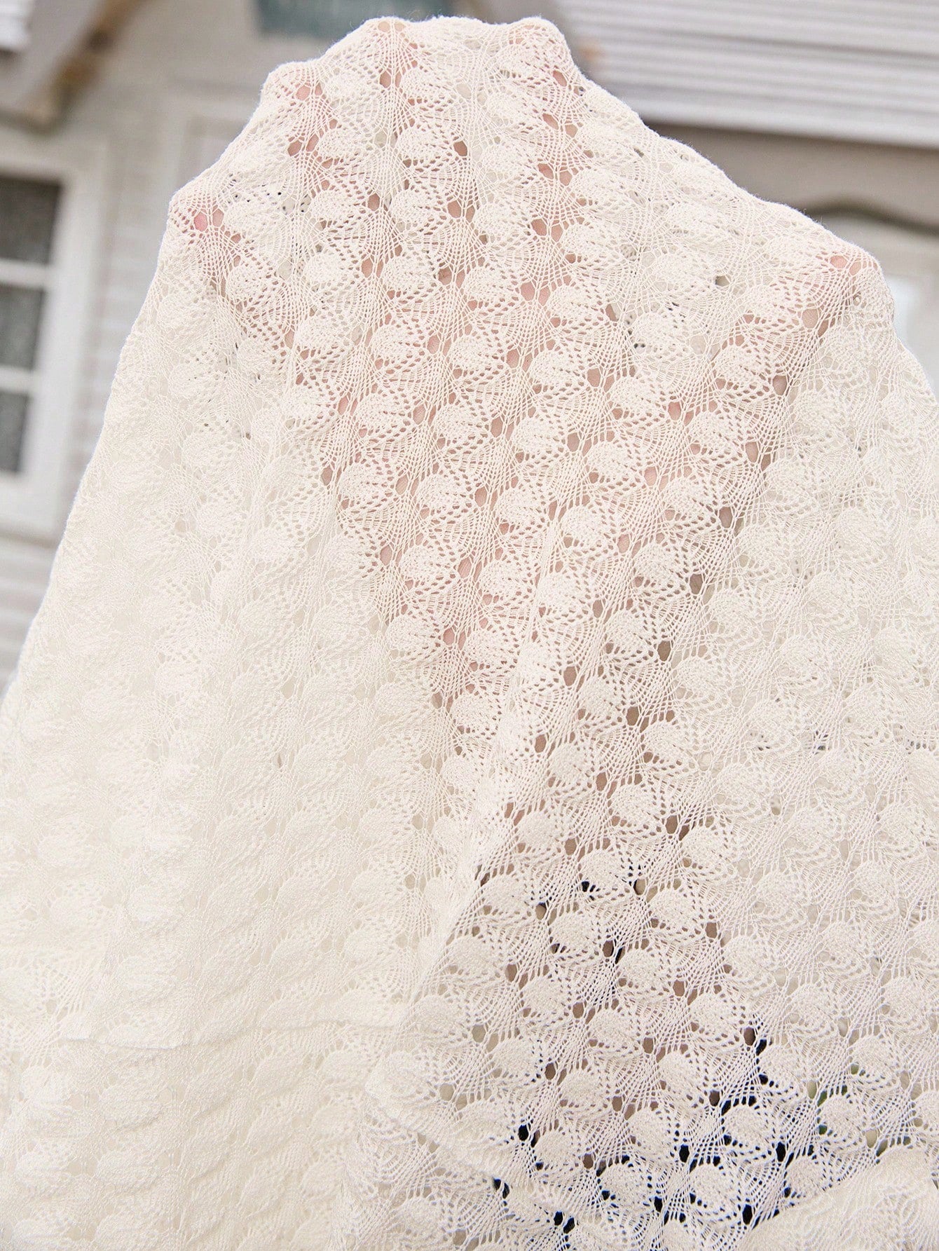 EMERY ROSE Women's Vacation Casual Solid Color Hollow-Out Knit Cardigan