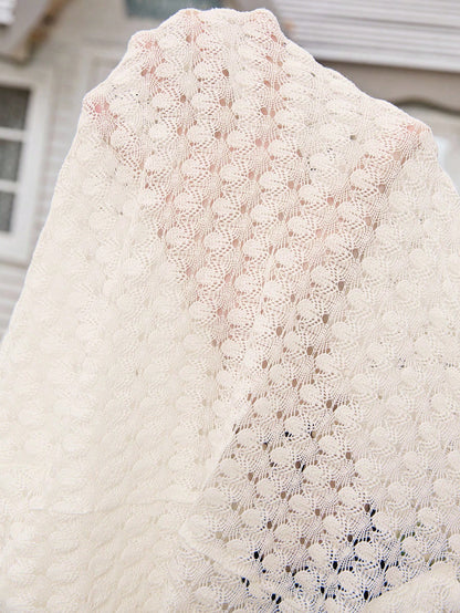 EMERY ROSE Women's Vacation Casual Solid Color Hollow-Out Knit Cardigan