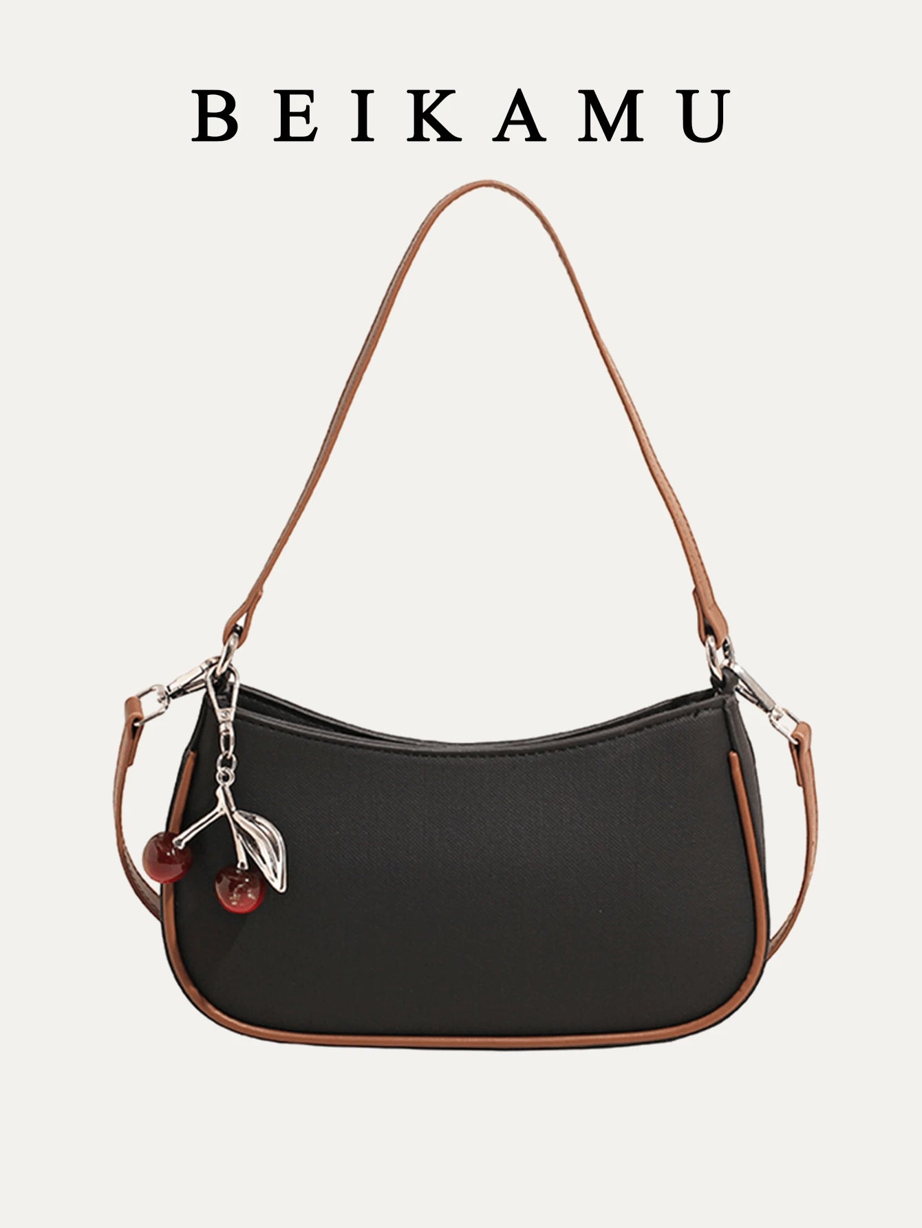 1pc Solid Color PU Leather Shoulder Bag For Women, Versatile Crossbody Bag For Commuting, Adjustable Shoulder Strap