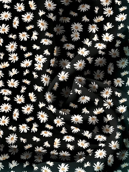 EMERY ROSE Women's Floral & Maple Leaf Print Casual Shirt, Suitable For Autumn,Fall Clothes For Women